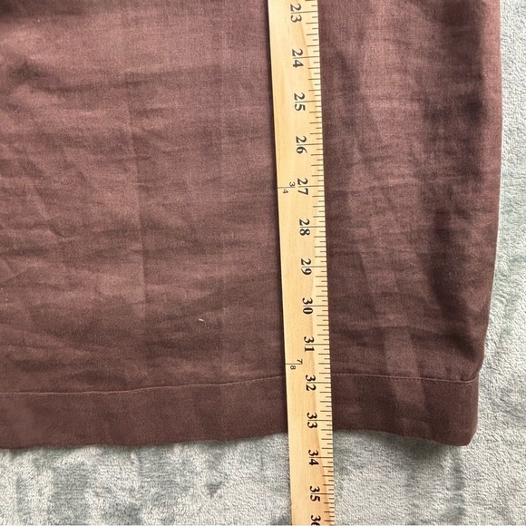 VTG Sportmax Dress Women’s M 100% Linen Beaded Neckline Made in Italy Boho Brown - Picture 10 of 13